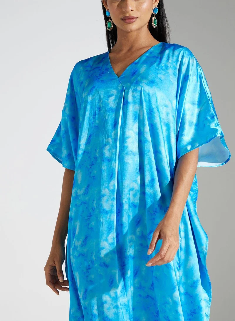 SINOIR V-Neck Cape Sleeve Kaftan