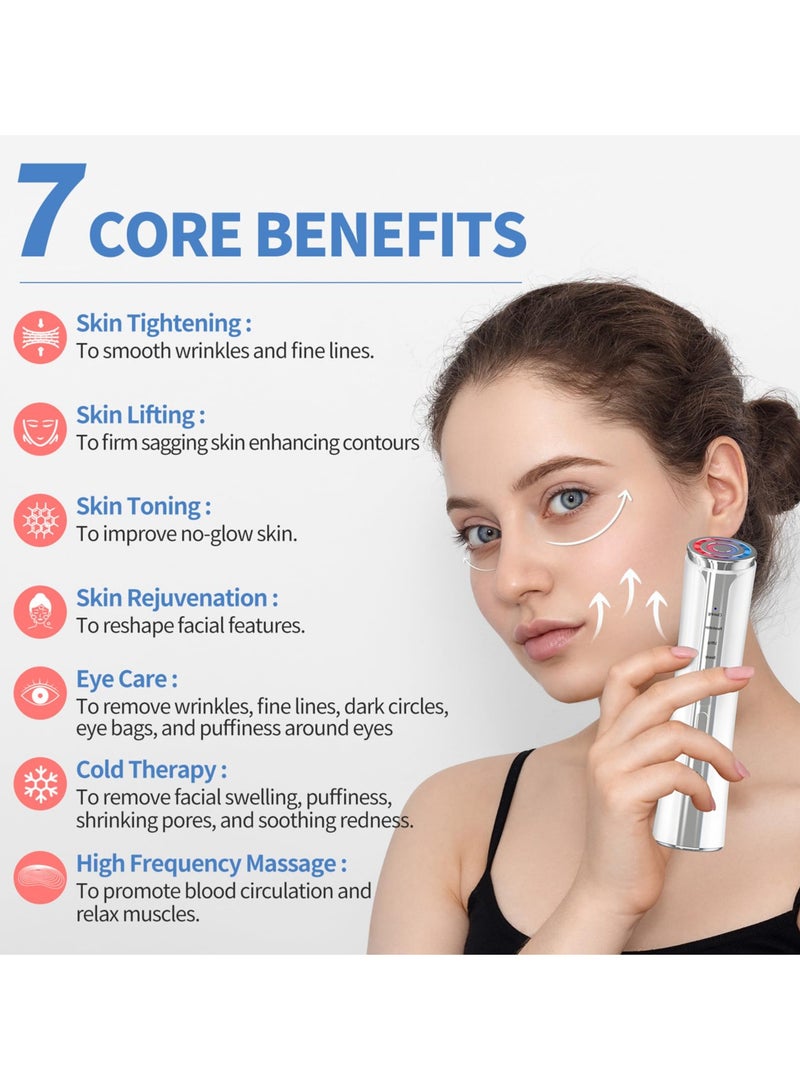 SYOSI Microcurrent Facial Device, Facial Massager, Home Use Skin Tightening Machine Light Therapy for Face Eye Neck Lifting 6 in 1 Multifunctional  Skin Care Facial-Device - Image 2
