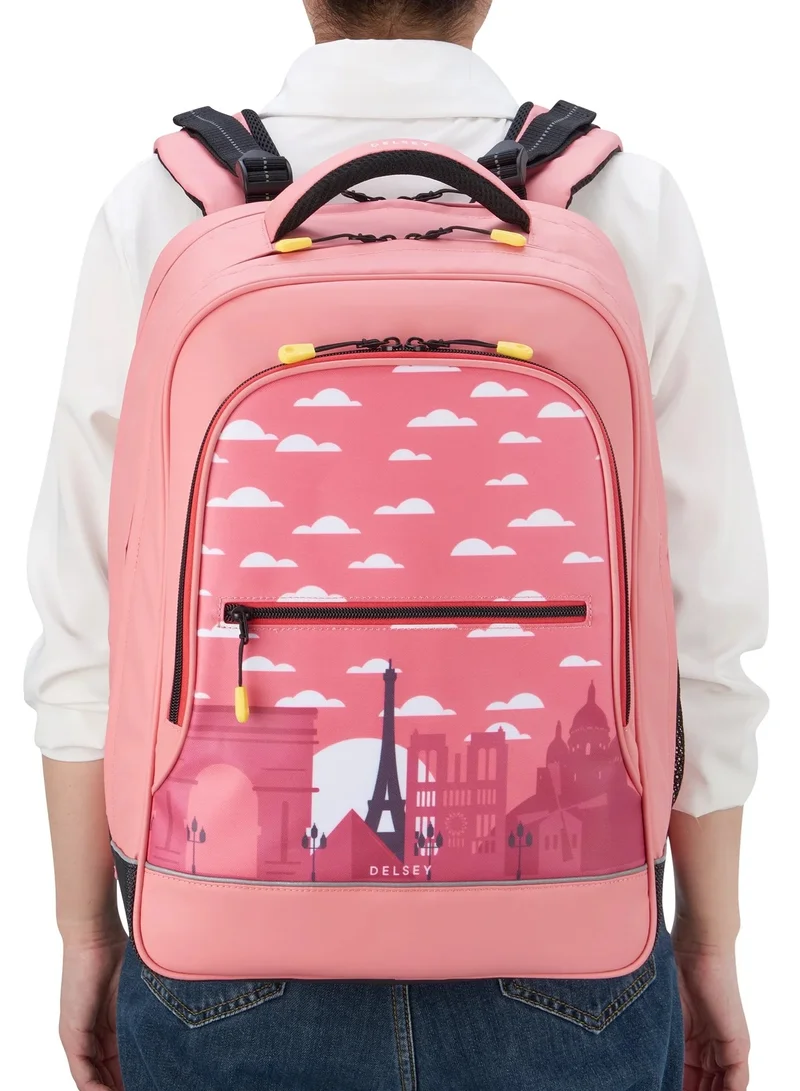 DELSEY Paris 15.6 BTS 2023 15.6" - 2 Compartment Backpack - Pink Printing  | Best Price UAE