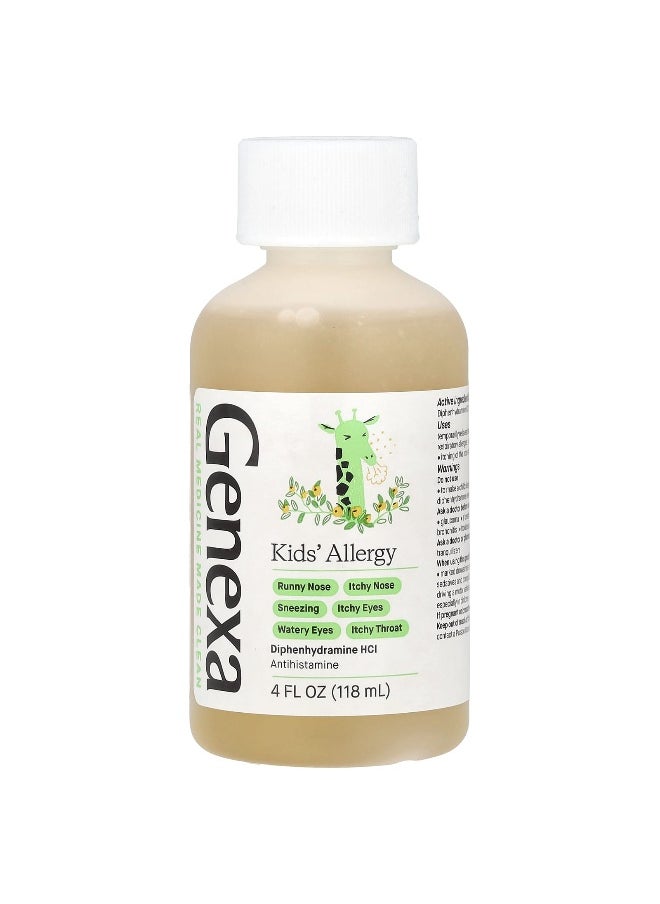 Genexa Genexa, Kids' Allergy, Ages 6+, Organic Agave, 12.5 mg, 4 fl oz (118 ml)  - Image 4