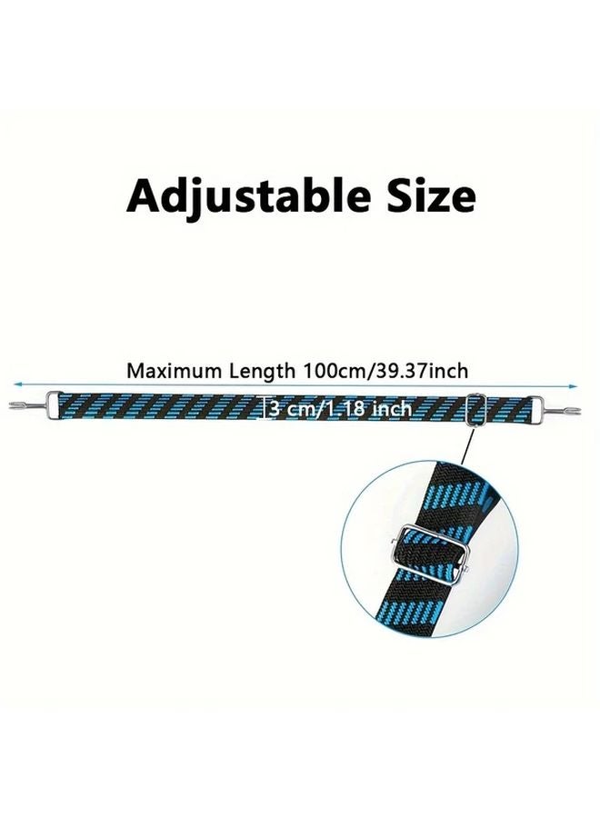 4Pcs Black Elastic Straps with Hooks 39.37 Inch Adjustable Rubber Tension Bands - Image 4