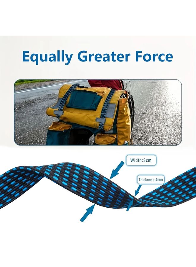 4Pcs Black Elastic Straps with Hooks 39.37 Inch Adjustable Rubber Tension Bands - Image 5