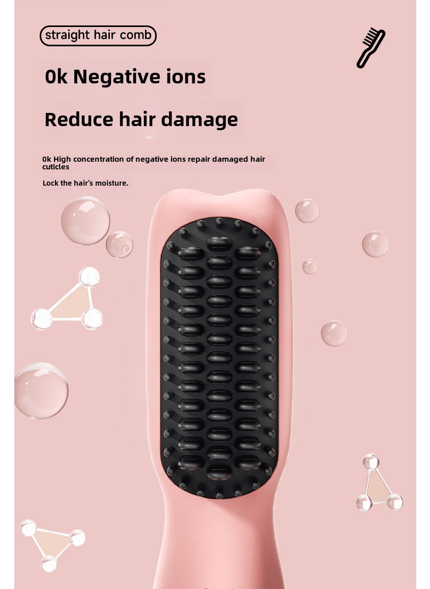 Generic - Versatile Wireless Hair Straightening Comb 520 Pink Wireless Straightening Hair Comb - Image 1