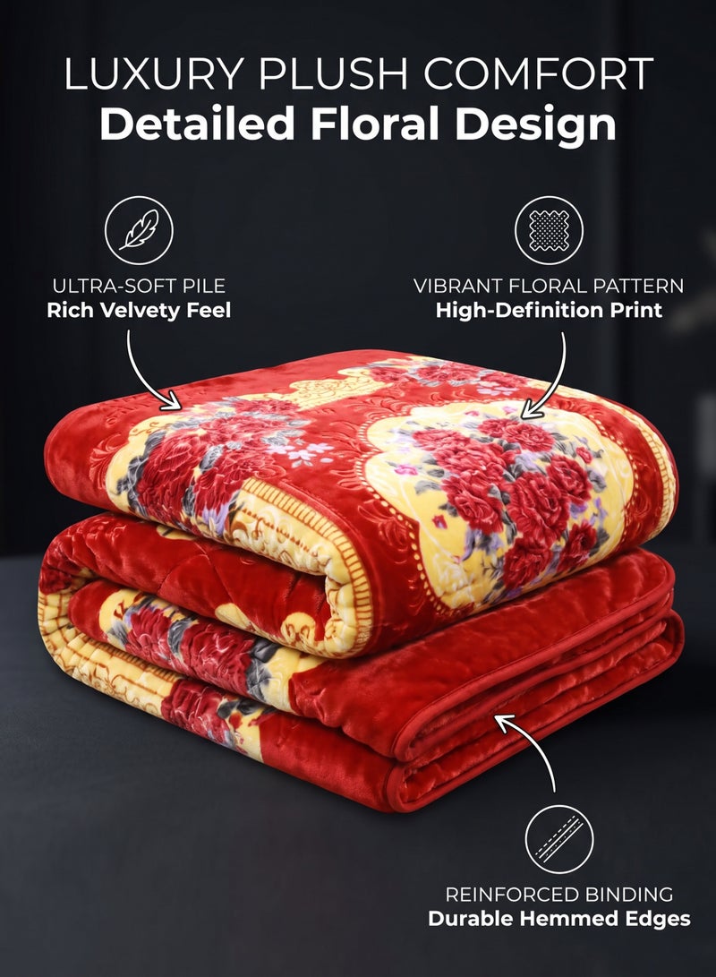 Stargold Korea Quality Plush Soft Warm Blanket 220x240cm 14lbs Bed Blanket 1ply Big Blanket Double Bed Winter Blanket Throw Bedding Set, SL-BL4411 - Image 2