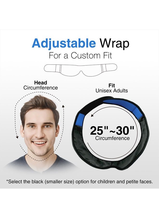 LotFancy Face Ice Pack Wrap for TMJ, Wisdom Teeth, with 4 Reusable Hot Cold Therapy Gel Packs, Pain Relief for Chin, Head, Oral and Facial Surgery, Dental Implants, Blue  - Image 2