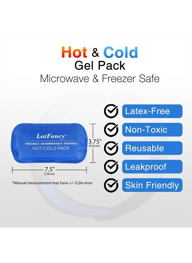 LotFancy Face Ice Pack Wrap for TMJ, Wisdom Teeth, with 4 Reusable Hot Cold Therapy Gel Packs, Pain Relief for Chin, Head, Oral and Facial Surgery, Dental Implants, Blue  - Image 3