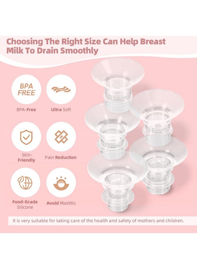 LOTBILL Flange Insert 13/15/17/19/21mm 10PCS Compatible with Momcozy S12 Pro/S9 Pro/S12/S9/Medela/Spectra etc Wearable Breast Pump 24mm Flange/Shield, Reduce 24mm Tunnel Down to Correct Size - Image 3