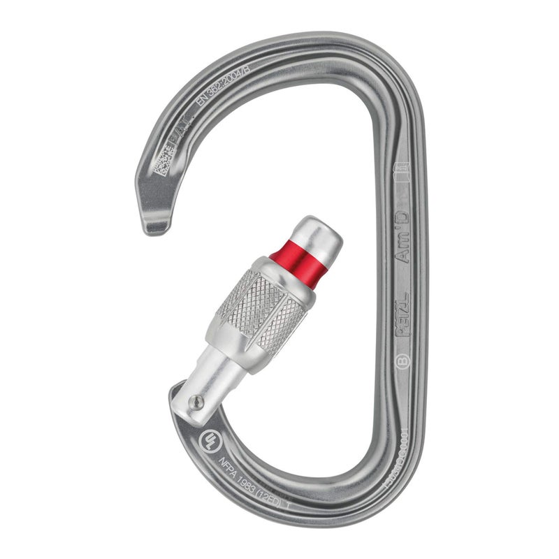 Petzl, Am'D Screw-Lock Carabiner, D-Shaped Locking Carabiner for attaching Devices to a Harness - Image 2