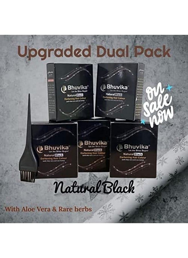 Bhuvika - Herbal Hair Color | Natural Black | Dual Pack | Pack Of 2(Two Boxes) - Image 1