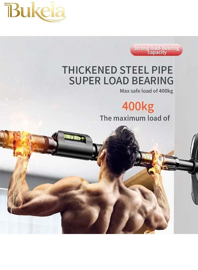 كيلا قضيب سحب قابل للتعديل معلق على الباب بدون مسامير ومقابض مريحة للصالة الرياضية المنزلية واللياقة البدنية وبناء العضلات - Image 4