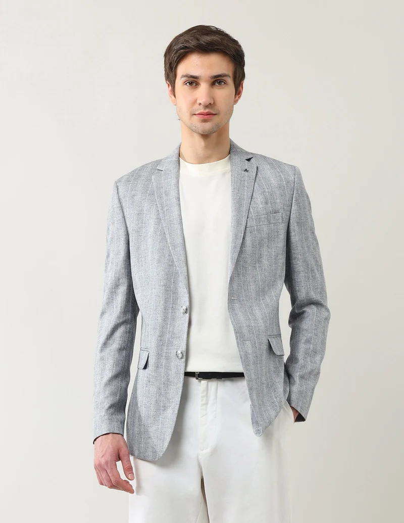 Vertical Striped Tailored Fit Blazer