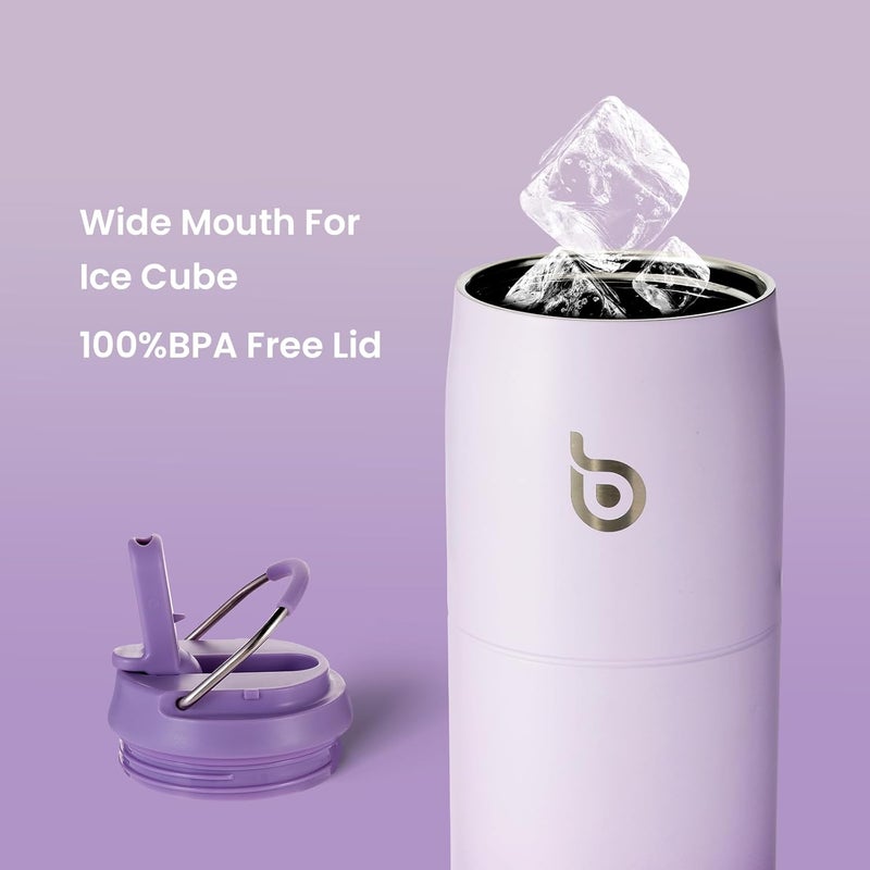 BOTTLE BOTTLE 32oz Stainless Steel Vacuum Insulated Water Bottle with Straw and Lid - Purple Gradient - Image 4