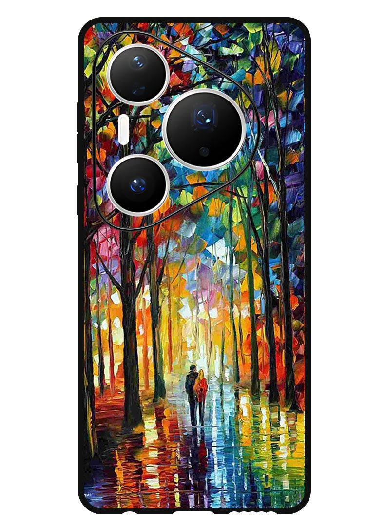 Theodor Case Compatible with Huawei Pura 80 Pro Plus 6.8 Inch Protection Shockproof Bumper Cover Colorful  Art Couple - Image 1