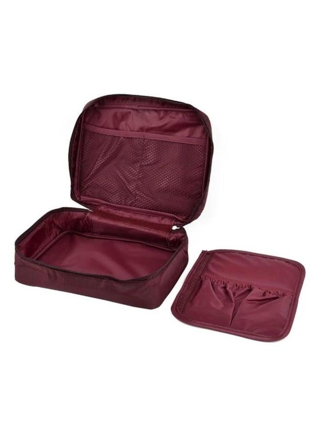 HALAMODO حقيبة مستحضرات التجميل بسعة كبيرة، منظم سفر محمول لفرشاة أدوات التجميل، مع فواصل، للنساء والفتيات - Image 4