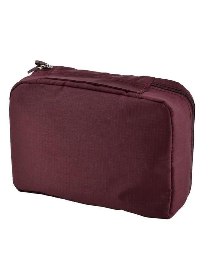 HALAMODO حقيبة مستحضرات التجميل بسعة كبيرة، منظم سفر محمول لفرشاة أدوات التجميل، مع فواصل، للنساء والفتيات - Image 1