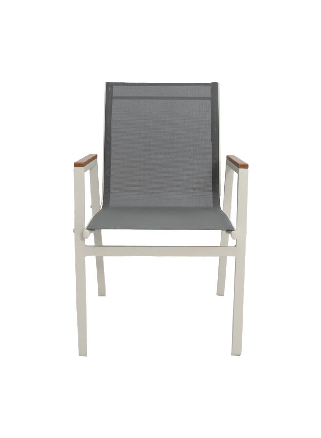 LIVING ACCENTS Elegant and Modern Design Durable Outdoor Chair Grey and Cream 87 x 67 x 53 cm GUF20-0221 - Image 1