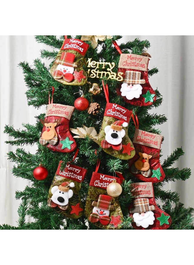 BAOTUJIA 4Pcs Christmas Stockings Decoration Christmas Hanging Socks Set Suitable for Christmas Tree Decoration Items Xmas Home Ornament Wall Decor - Image 5