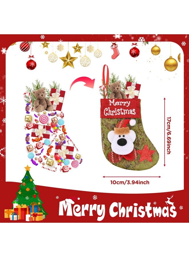 BAOTUJIA 4Pcs Christmas Stockings Decoration Christmas Hanging Socks Set Suitable for Christmas Tree Decoration Items Xmas Home Ornament Wall Decor - Image 2