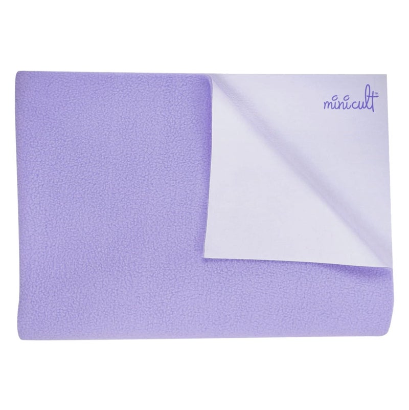 Minicult Waterpoof quick dry baby mattress protector made with soft and skin friendly fleece fabricPurplePack of 150x70 cms - Image 2