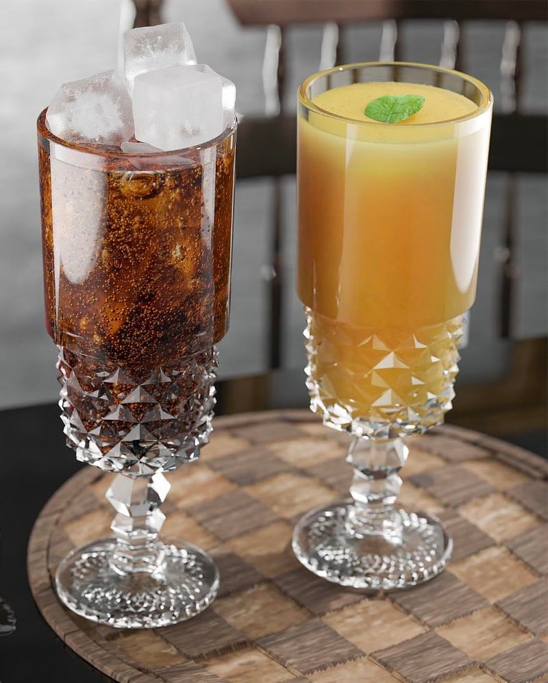 City glass Creative Cocktail Glass Goblet Wedding Drinking Cups Desings,Funny Gift,Set of 6 pc 220 ml