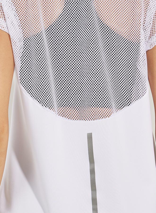 Styli Half Back Mesh & Reflective Strip Detail Top - Image 3