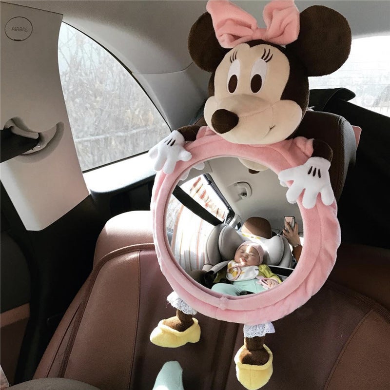 Generic Korean Cartoon Baby Car Mirror for Child Safety Seat Pink Mouse 