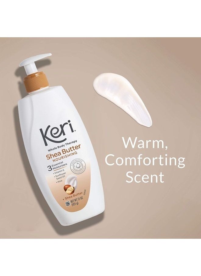 Keri Whole Body Therapy Original Shea Butter Lotion, Continuous Moisturization, 3 Essential Moisturizers (Vitamin E, Aloe and Sunflower Seed Oil) 15 oz.  - Image 4