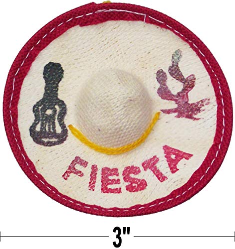 More Fiesta 12 Mini Mexican Sombrero Fiesta, 3 inches wide Mini hats - Image 2