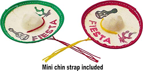 More Fiesta 12 Mini Mexican Sombrero Fiesta, 3 inches wide Mini hats - Image 3