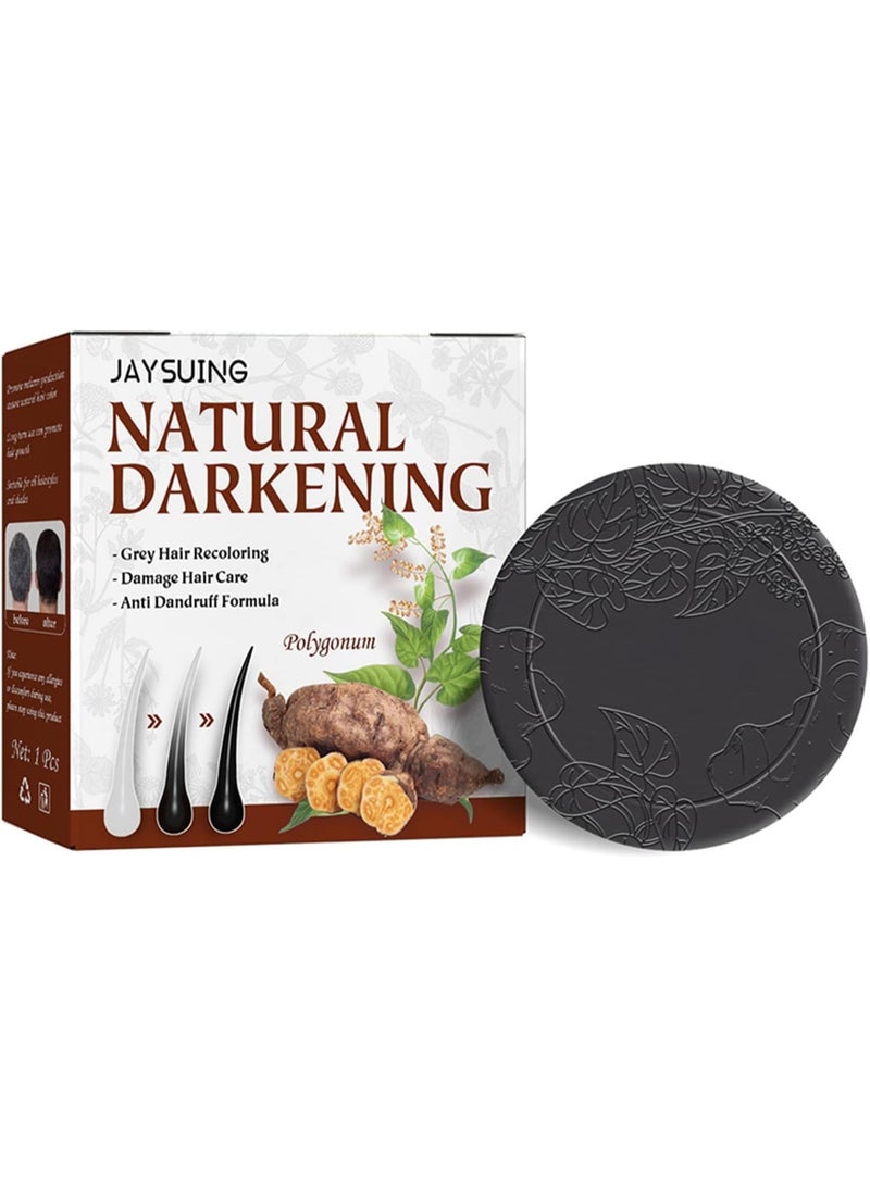 RAKO New Hair Darkening Shampoo Bar, (1PC-Black) - Image 1