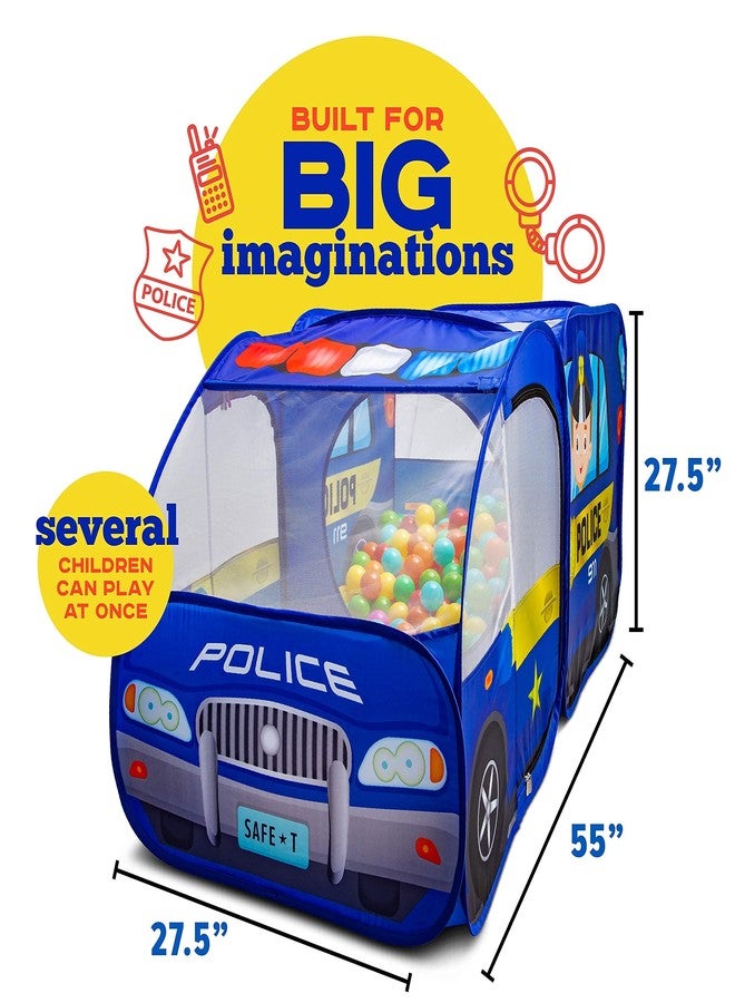 Kiddzery Police Car Pop Up Play Tent with Sound Button for Kids, Toddlers, Boys, Girls, Indoors & Outdoors - Playhouse for Interactive Fun - Foldable, Quick Setup Pretend Play Toys & Gift - Image 4