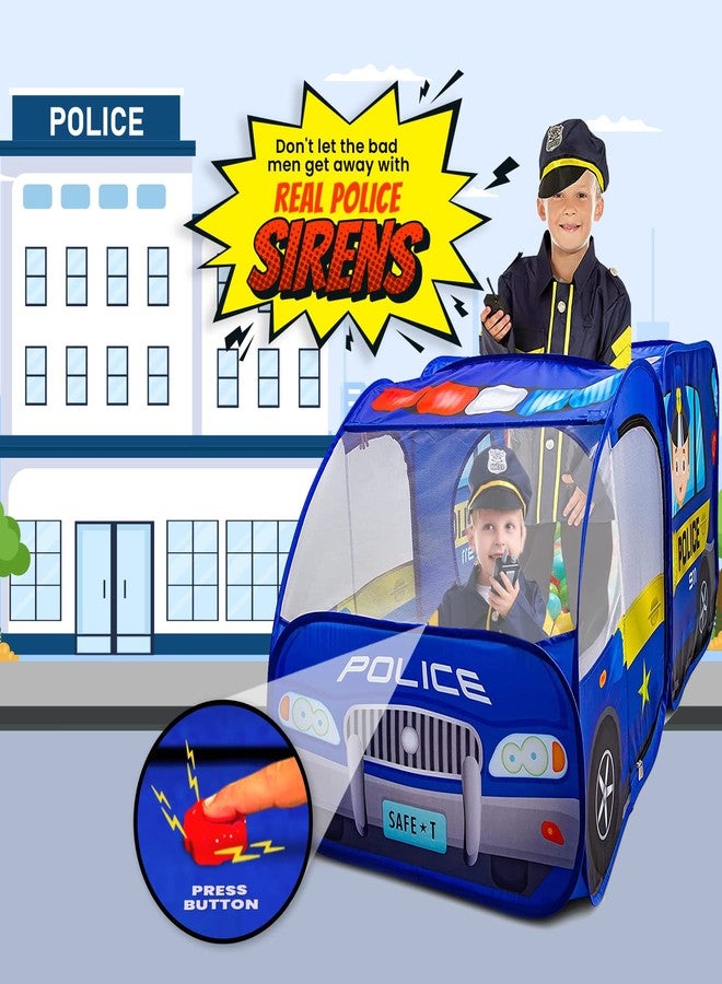 Kiddzery Police Car Pop Up Play Tent with Sound Button for Kids, Toddlers, Boys, Girls, Indoors & Outdoors - Playhouse for Interactive Fun - Foldable, Quick Setup Pretend Play Toys & Gift - Image 3