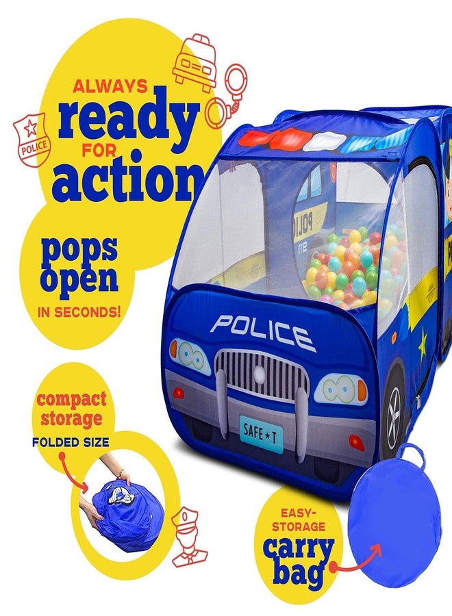 Kiddzery Police Car Pop Up Play Tent with Sound Button for Kids, Toddlers, Boys, Girls, Indoors & Outdoors - Playhouse for Interactive Fun - Foldable, Quick Setup Pretend Play Toys & Gift - Image 5