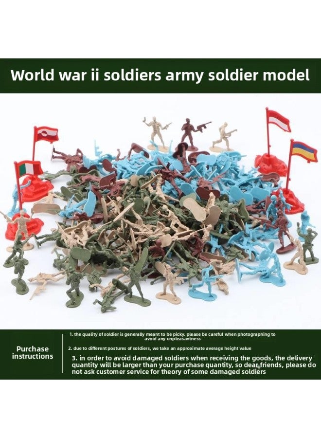 Loquat Stickman War Toy Sand Table Military Game Sand Kidsren's Toy Soldier War Soldier Model Toy-Color:❥ ❣ Bag Of 4.5cm Soldiers In Four Colors, Mixed Pack Of 150 Pieces ❣ ❥ - Image 1