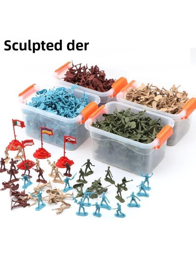 Loquat Stickman War Toy Sand Table Military Game Sand Kidsren's Toy Soldier War Soldier Model Toy-Color:❥ ❣ Bag Of 4.5cm Soldiers In Four Colors, Mixed Pack Of 150 Pieces ❣ ❥ - Image 5