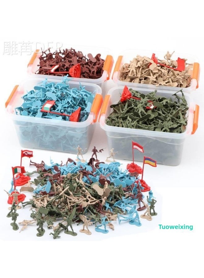 Loquat Stickman War Toy Sand Table Military Game Sand Kidsren's Toy Soldier War Soldier Model Toy-Color:❥ ❣ Bag Of 4.5cm Soldiers In Four Colors, Mixed Pack Of 150 Pieces ❣ ❥ - Image 2