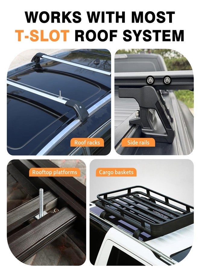 moroinriz T Slot Bolts for Thule, Yakima Roof Rack Cross Bars, Platform, Cargo Basket, Stainless Square T Track Bolt Adapter to Secure Bike/Ski/Kayak Rack, Solar Panel, Awning, M6x35mm, 4mm Thickness - Image 3