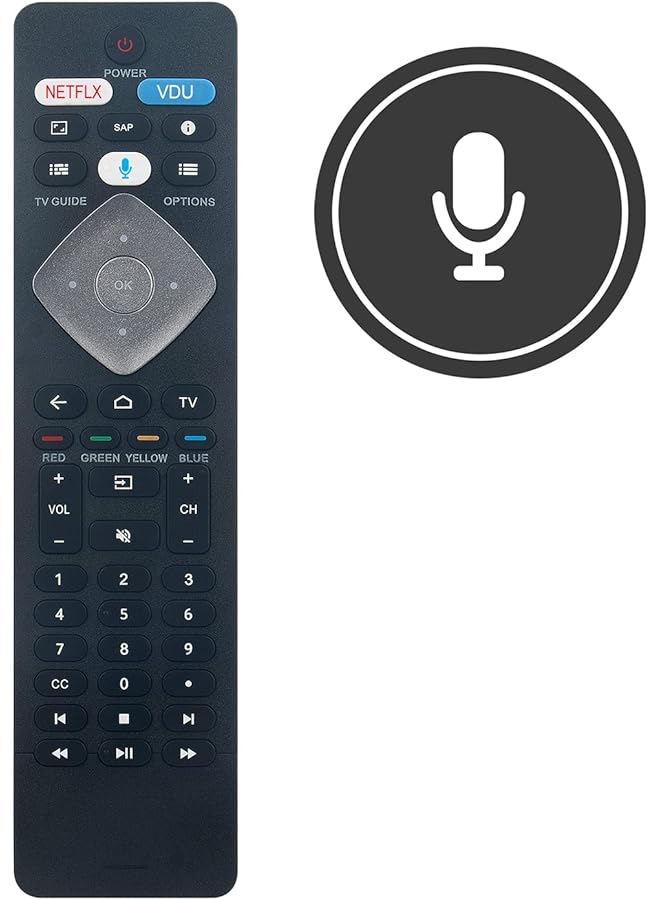 إيروريكس جهاز التحكم عن بعد البديل Bt800 Urmt47Cnd002 المتوافق مع سلسلة تلفزيون فيليبس 5000 و5604 و5704 43Pfl5704 و75Pfl5704 F7 و643Pfl5766 F7 و55Pfl5766 F7 و65Pfl5504 F7 و65Pfl5604 F7 - Image 2