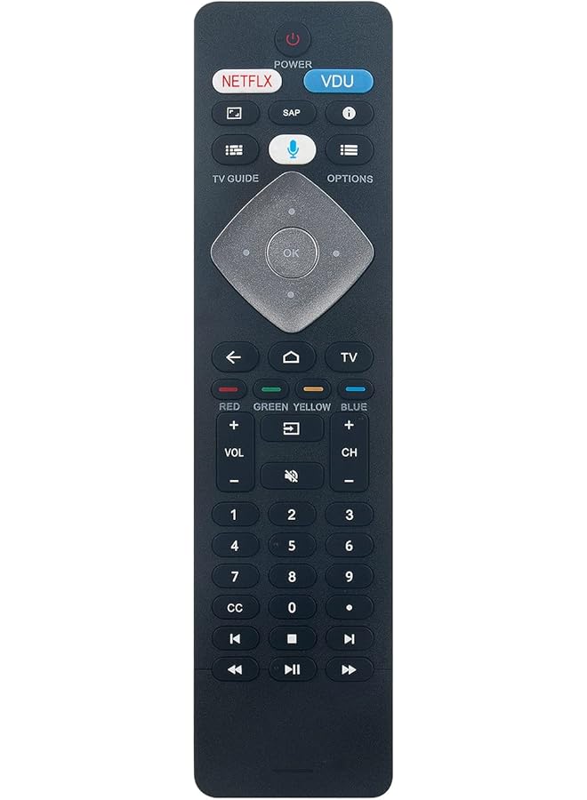 إيروريكس جهاز التحكم عن بعد البديل Bt800 Urmt47Cnd002 المتوافق مع سلسلة تلفزيون فيليبس 5000 و5604 و5704 43Pfl5704 و75Pfl5704 F7 و643Pfl5766 F7 و55Pfl5766 F7 و65Pfl5504 F7 و65Pfl5604 F7 - Image 1