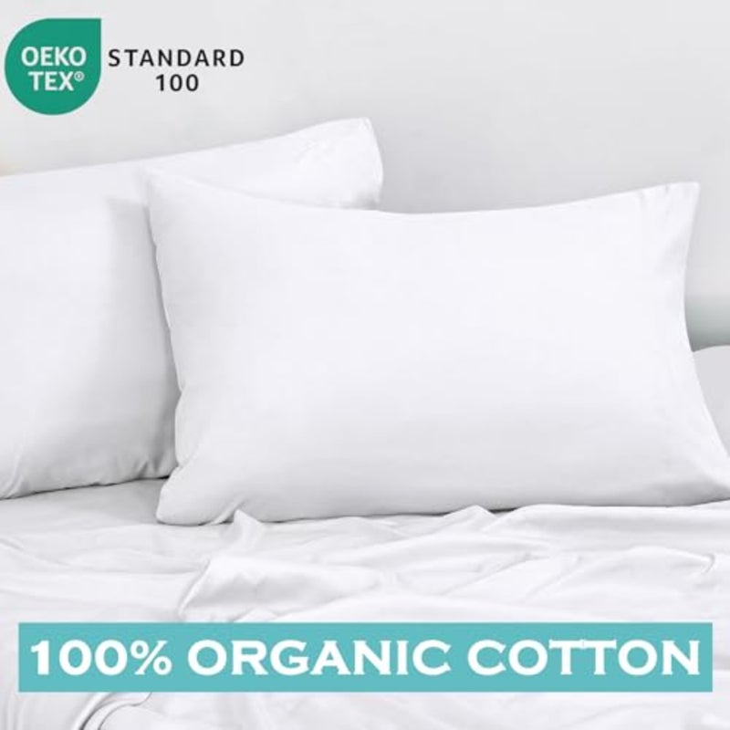 White Cotton Pillow Cases Size Set of 12 - Bed Pillow Covers - 100% Cotton Pillowcases - Soft and Cooling - Envelope Closure - Hotel Quality Bulk Pillowcases 20" x 40 - Image 3