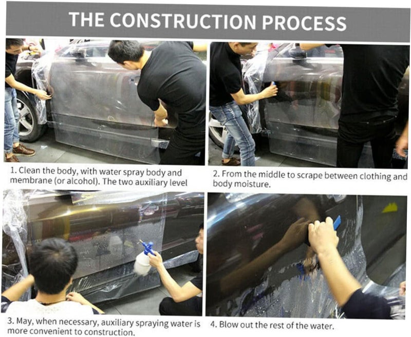 PRETYZOOM Car Protective Film Transparent Anti-Scratch Vehicle Film Body Wrap Easy to Apply High Heat Resistance for Car Paint Protection - Image 3