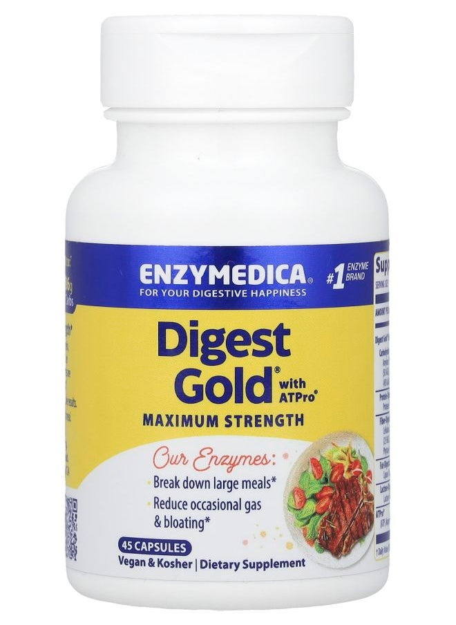 ENZYMEDICA Digest Gold® with ATPro® Maximum Strength 45 Capsules 