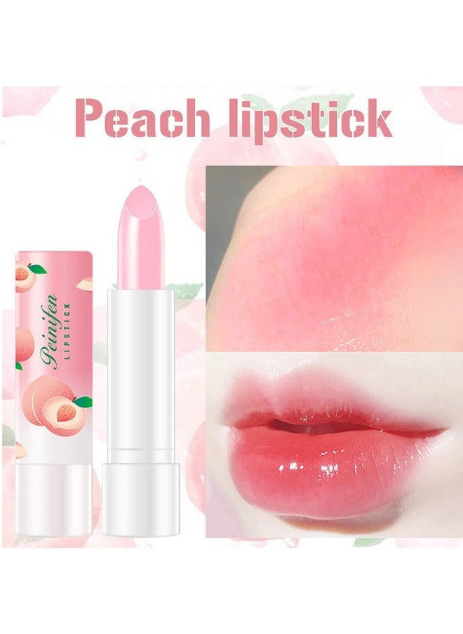 PEINIFEN - Peach Tinted Lipstick, PH Lip Color Changing Lipstick Balm For Women Girls, Mood Long Lasting Color Change Light Pink Lipstick Lip Tint Makeup Lip Plumper Gloss#02 - Image 1