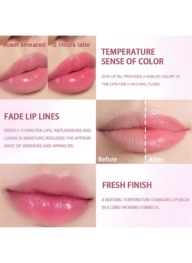 PEINIFEN - Peach Tinted Lipstick, PH Lip Color Changing Lipstick Balm For Women Girls, Mood Long Lasting Color Change Light Pink Lipstick Lip Tint Makeup Lip Plumper Gloss#02 - Image 1