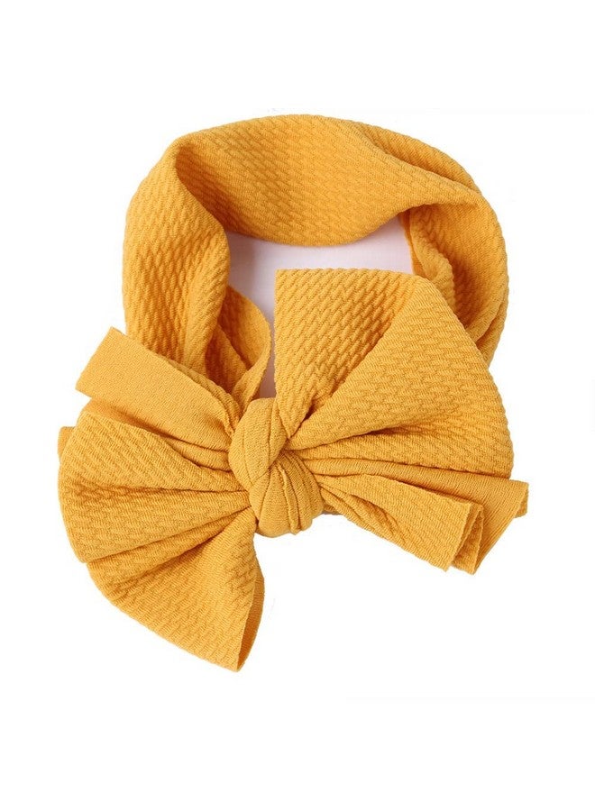 CheeseandU 2Pack Pet Cute Large Bow Headbands Stretchy Bow Headgear Polyester Bow Headdress Handmade Head Cover for Dog Cat Puppy Bathroom Apparel Party Costume Photo Prop(Grey, Ginger Yellow) - Image 4