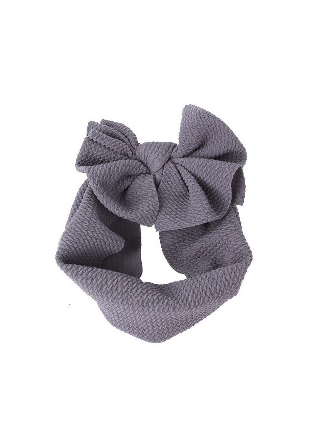 CheeseandU 2Pack Pet Cute Large Bow Headbands Stretchy Bow Headgear Polyester Bow Headdress Handmade Head Cover for Dog Cat Puppy Bathroom Apparel Party Costume Photo Prop(Grey, Ginger Yellow) - Image 3