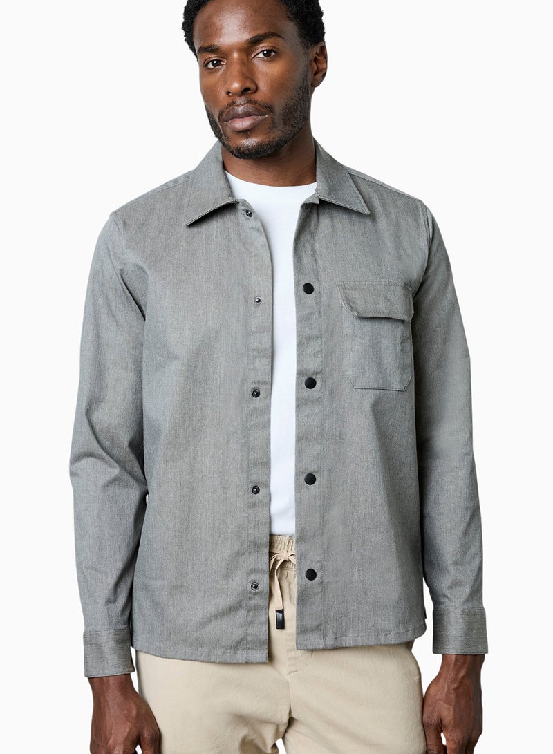 French Connection Twill Grey Shirt - Image 3