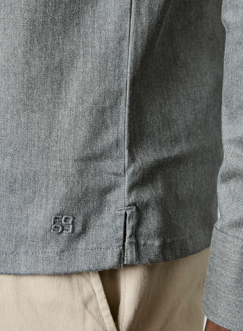 French Connection Vintage Grey Twill Grey Shirt for Men | Best Price UAE