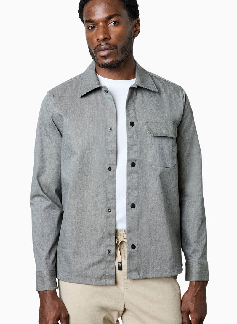 French Connection Twill Grey Shirt - Image 1