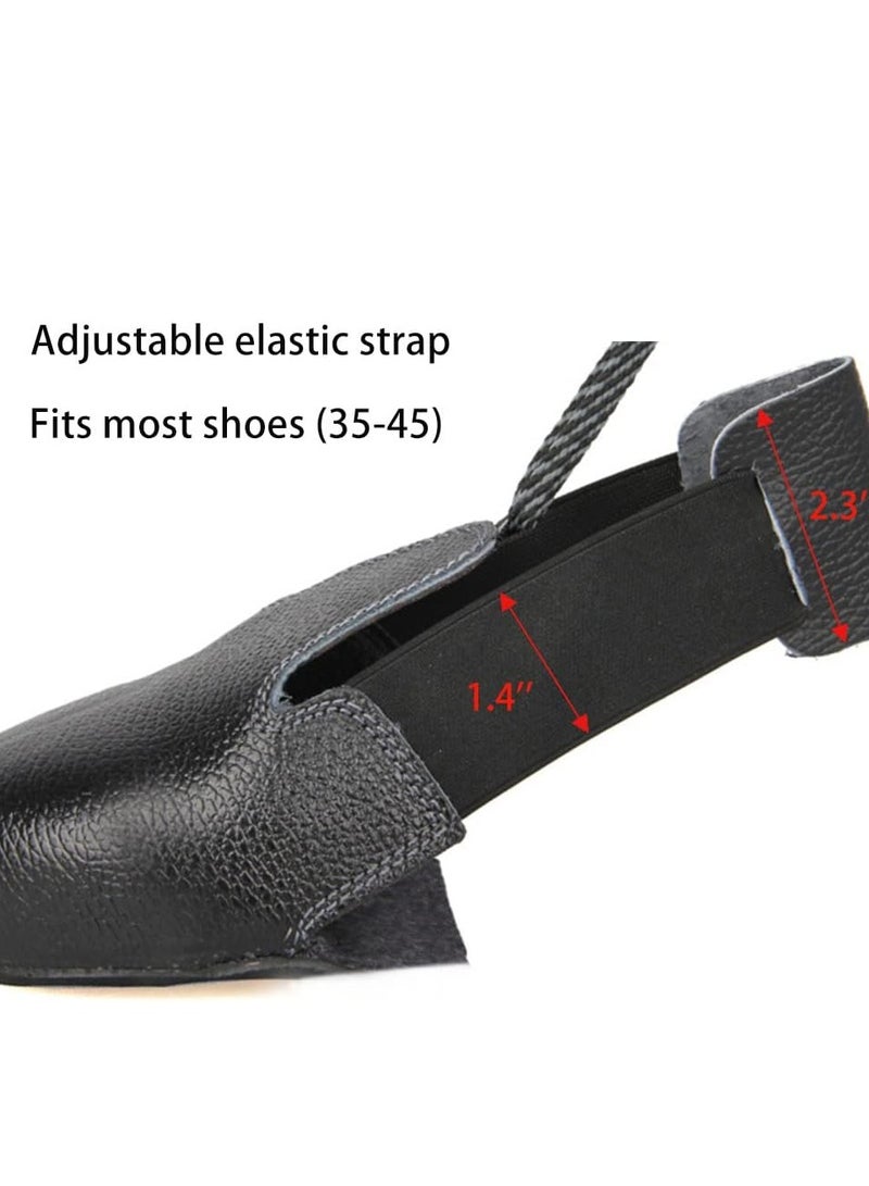 Steel Toe Cap Safety Shoe Covers, Overshoes Workplace Anti-smash with Adjustable Strap, Universal Leather Footwear Protector 1 Pair Size 5-12 US - Image 5